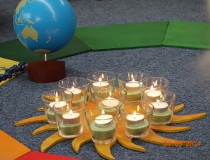10jähriges Jubiläum im Montessori Kindergarten Frasdorf - Teelichter